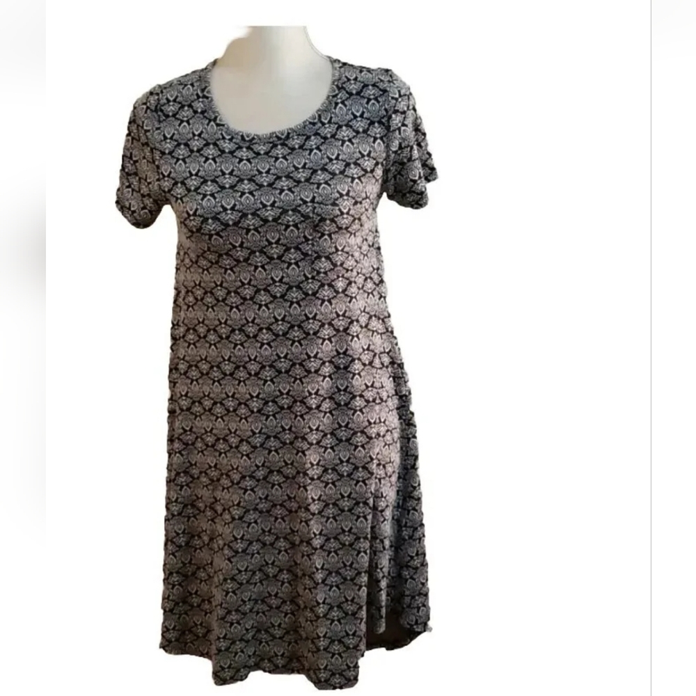 Lularoe print hi low oversized dress xxs
